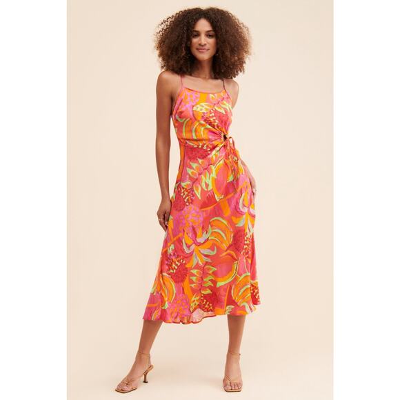 NEW Farm Rio Tropical Print Midi Maxi Dress Cutout Sleeveless Size Small $225 - Picture 7 of 16